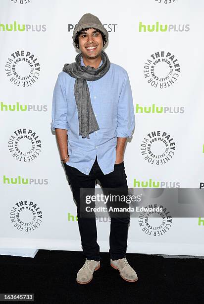 Actor Kunal Nayyar arrives at the 30th Annual PaleyFest: The William S. Paley Television Festival featuring "The Big Bang Theory" at the Saban...