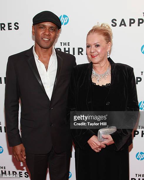 Tony Briggs and Laurel Robinson attend "The Sapphires" screening at The Paris Theatre on March 13, 2013 in New York City.