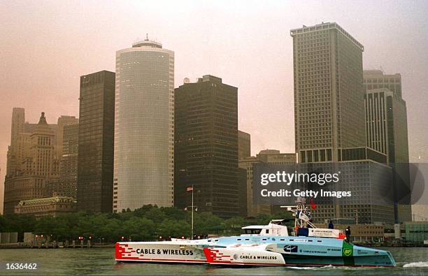 The Cable and Wireless Adventurer the British built Vessel which is on course to break the record to circumnavigate the globe in less then 80 days...