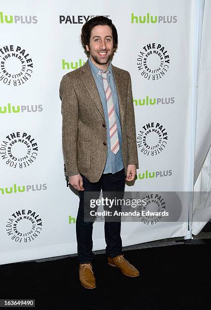 Actor Simon Helberg arrives at the 30th Annual PaleyFest: The William S. Paley Television Festival featuring "The Big Bang Theory" at the Saban...