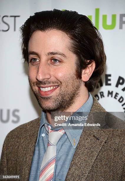 Actor Simon Helberg arrives at the 30th Annual PaleyFest: The William S. Paley Television Festival featuring "The Big Bang Theory" at the Saban...