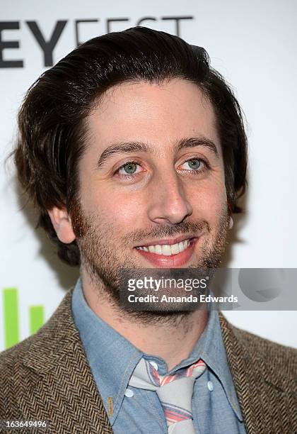 Actor Simon Helberg arrives at the 30th Annual PaleyFest: The William S. Paley Television Festival featuring "The Big Bang Theory" at the Saban...