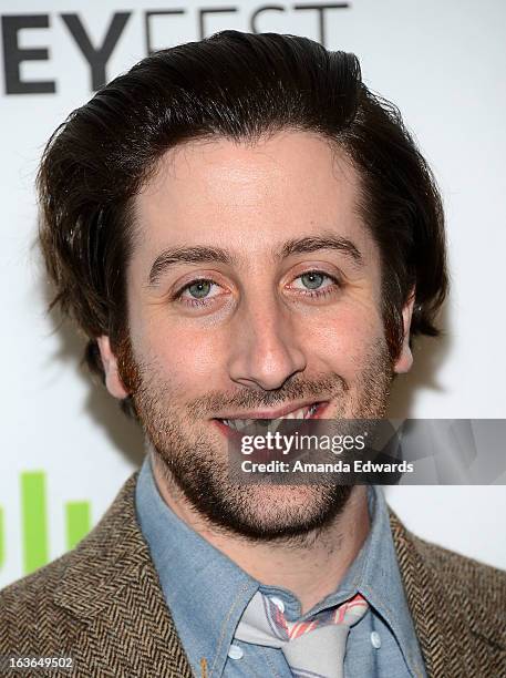 Actor Simon Helberg arrives at the 30th Annual PaleyFest: The William S. Paley Television Festival featuring "The Big Bang Theory" at the Saban...