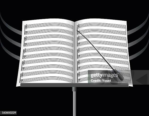 music note sheets - white lined notepad stock illustrations