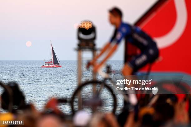 Detail view of a Team Groupama-FDJ rider during the Team Presentation ahead of the 78th Tour of Spain 2023 / #UCIWT / on August 24, 2023 in...
