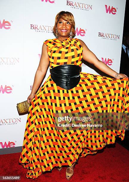 Traci Braxton attends the "Braxton Family Values" Season Three premiere party at STK Rooftop on March 13, 2013 in New York City.