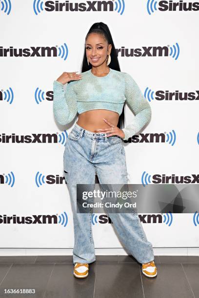 Mya visits the SiriusXM Studios on August 24, 2023 in New York City.