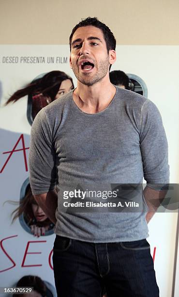 Actor Miguel Angel Silvestre attends 'Los Amantes Pasajeros' photocall at Residence Ripetta on March 14, 2013 in Rome, Italy.