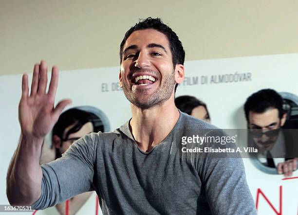 Actor Miguel Angel Silvestre attends 'Los Amantes Pasajeros' photocall at Residence Ripetta on March 14, 2013 in Rome, Italy.