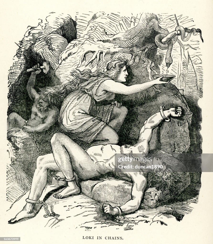 Norse mythology - Loki in Chains
