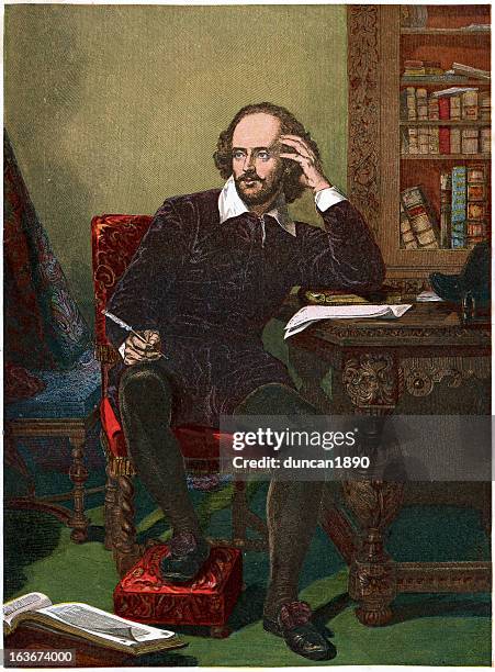 william shakespeare - william shakespeare stock-grafiken, -clipart, -cartoons und -symbole