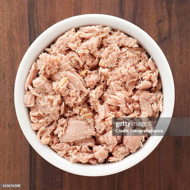 tuna chunks - tuna animal stock pictures, royalty-free photos & images