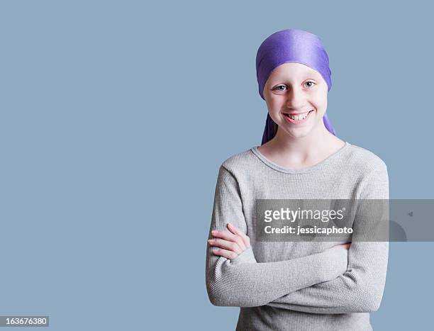 young girl with cancer - childhood cancer stock pictures, royalty-free photos & images
