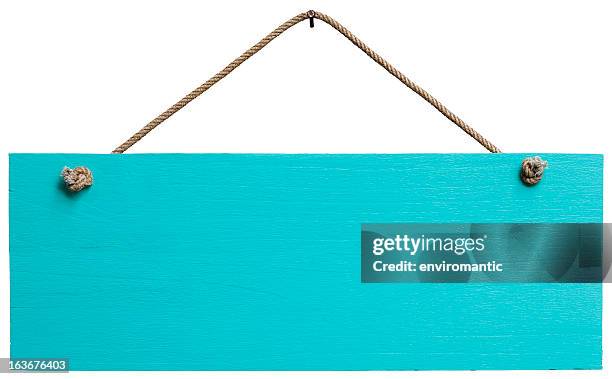 old weathered turquoise wood signboard. - coloured wood stock pictures, royalty-free photos & images