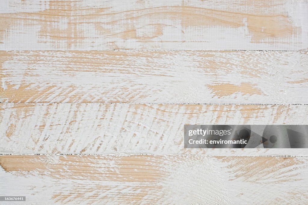 Old white wooden board background.