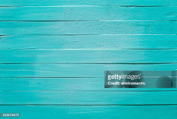 turquoise fond de panneau en bois. - green wood photos et images de collection