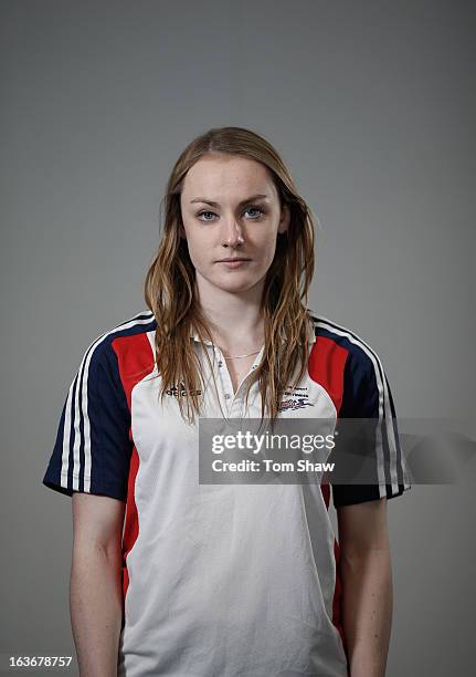 Mica McNeill of Great Britain poses for a picture during the GB Bobsleigh End of Season Media day at Wembley Stadium on March 14, 2013 in London,...