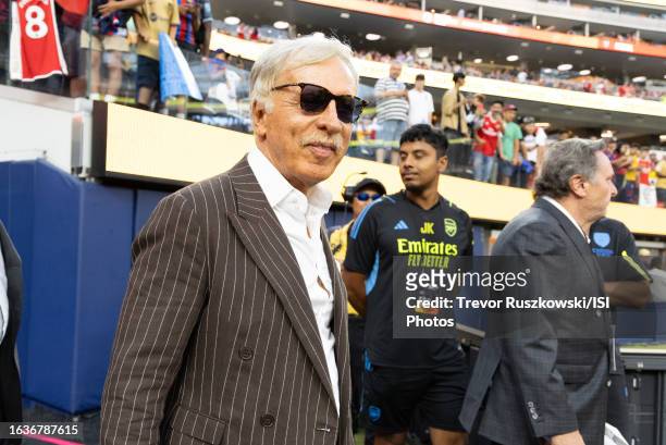 Arsenal Owner Stan Kroenke before a game between Barcelona and Arsenal at SOFI Stadium on July 26, 2023 in Los Angeles, California