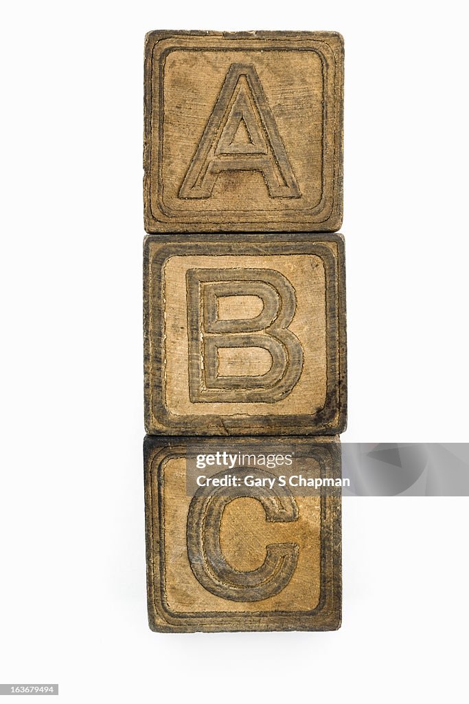 Antique ABC blocks
