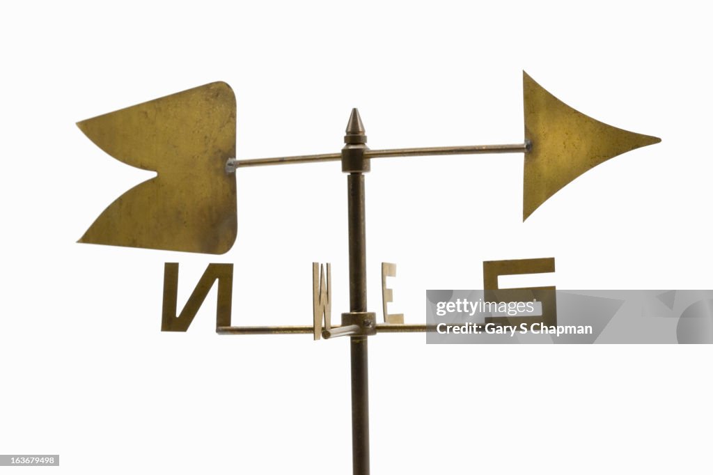 Antique bras wind vane