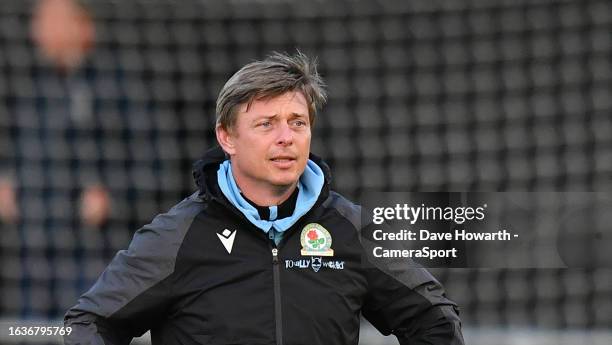 Blackburn Rovers' Manager Jon Dahl Tomasson during the Carabao Cup Round Two match between Harrogate Town and Blackburn Rovers at The EnviroVent...