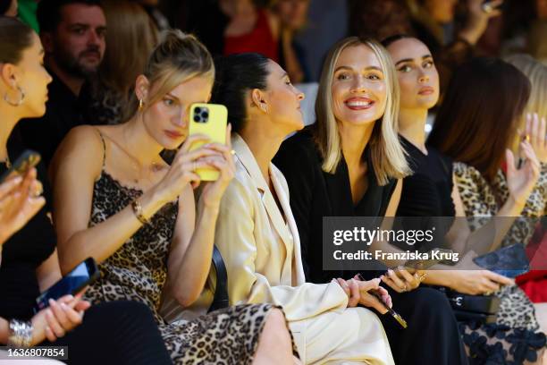 Mandy Bork, Anna Nooshin, Viky Rader and Anna Idriess during the Marc Cain Fashion Show to celebrate their 50th anniversary at Marc Cain GmbH on...