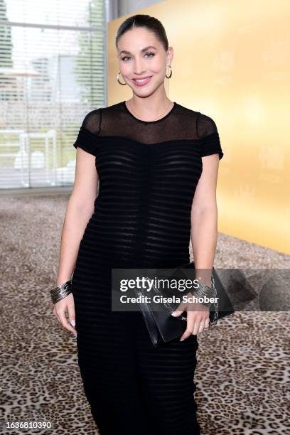 Ann-Kathrin Goetze during the Marc Cain 50 years anniversary fashion show event Sommernachtstraum" at Marc Cain GmbH on August 31, 2023 in...