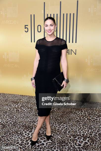 Ann-Kathrin Goetze during the Marc Cain 50 years anniversary fashion show event Sommernachtstraum" at Marc Cain GmbH on August 31, 2023 in...