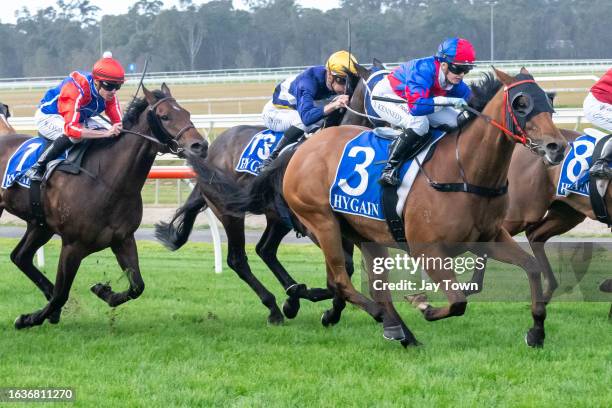 Just Jake ridden by Jaylah Kennedy wins the Seymour Football Netball Club ?Good luck in the Finals' Handicap at Seymour Racecourse on September 01,...