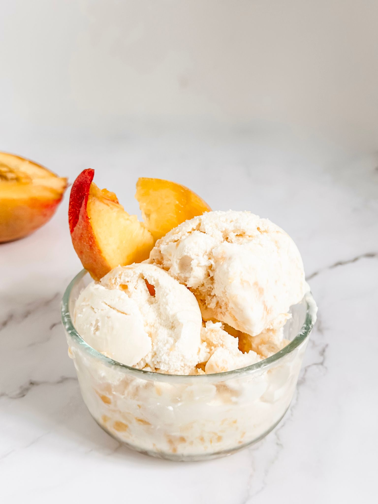 peach ice cream