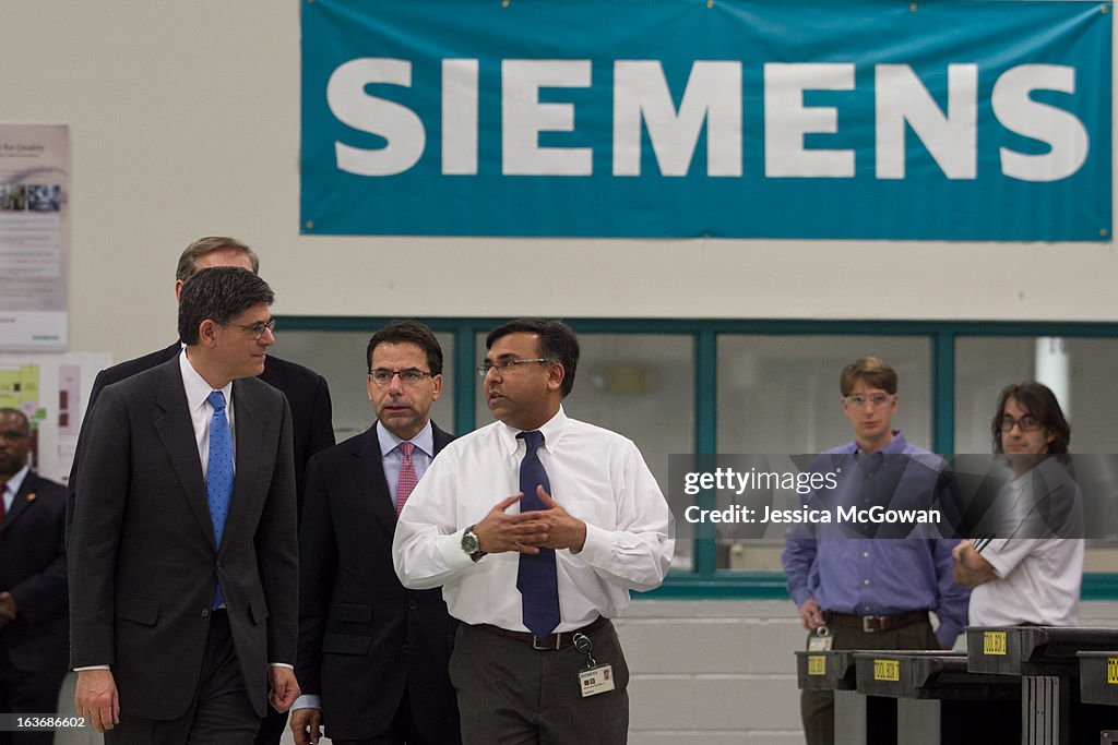 Jacob Lew Visits Siemens Manufacturing Facility In Georgia