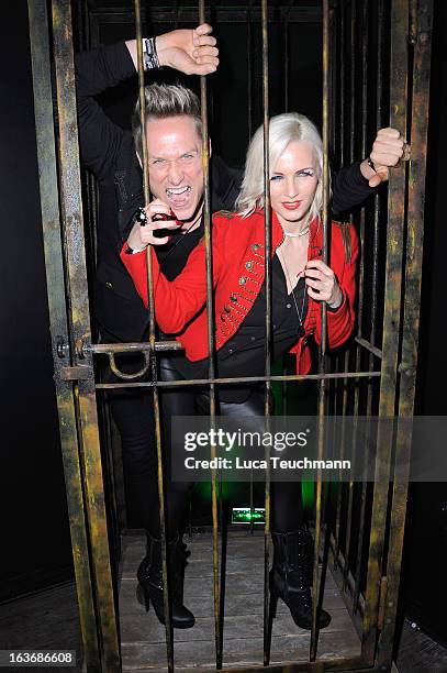 Juliet Diegler and Nico Schwanz attend the opening of the Berlin Dungeon near Hackescher Markt in Berlin on March 14, 2013 in Berlin, Germany.