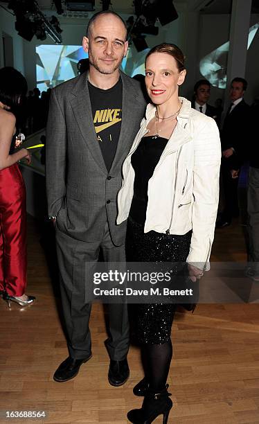Dinos Chapman and Tiphaine de Lussy attend the Swarovski Whitechapel Gallery Art Plus Fashion fundraising gala in support of the gallery's education...