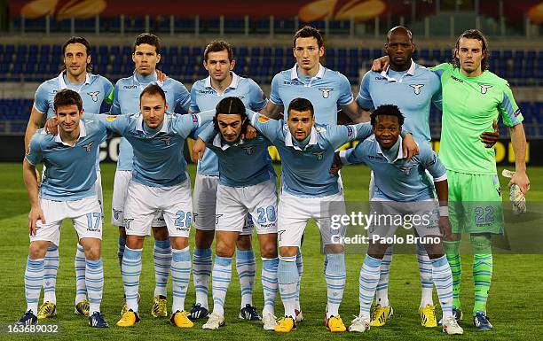 Lazio team pose during the UEFA Europa League Round of 16 second leg match between S.S. Lazio and VfB Stuttgart at Stadio Olimpico on March 14, 2013...