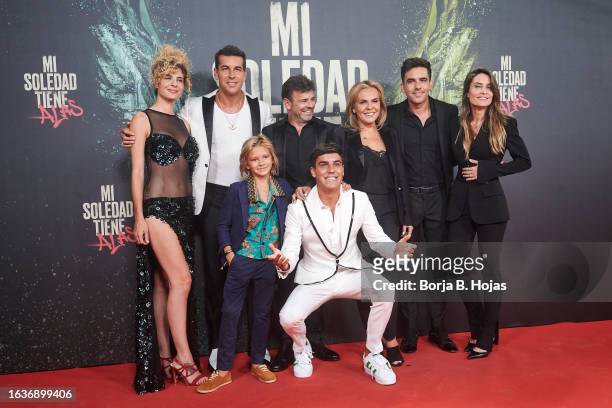 Sheila Casas Mario Casas , Ramon Casas , Heidi Sierra , Christian Casas and Oscar Casas attend the film premiere of "Mi Soledad Tiene Alas" at...