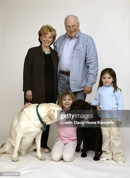 Vice President Dick Cheney photographed from 1975 to 2006 in Washington, DC. Dick and Lynne Cheney with two of their grandchildren.