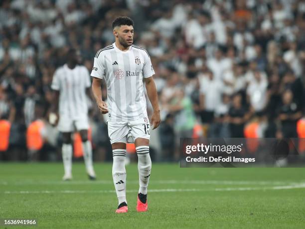 Alex Oxlade-Chamberlain of Besiktas looks on during the UEFA Conference League - Play-off Round Second Leg match between Besiktas and Dynamo Kyiv on...