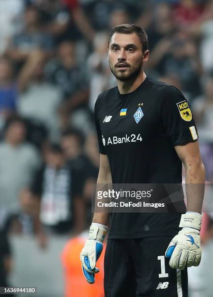 Georgiy Bushchan of Dynamo Kyiv looks on during the UEFA Conference League - Play-off Round Second Leg match between Besiktas and Dynamo Kyiv on...