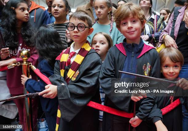 Harry Potter fans during the annual Back to Hogwarts Day at Kings Cross station in London. Picture date: Friday September 1, 2023.