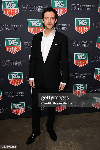 Actor Dan Stevens attends TAG Heuer celebrates 50 years of Carrera with Jack Heuer on March 14, 2013 in New York City.