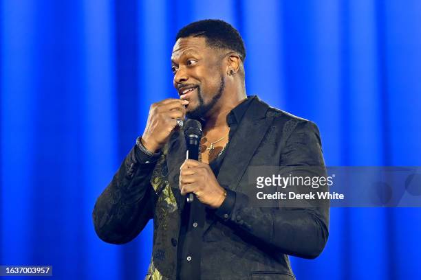 Chris Tucker performs onstage during the 2023 Beloved Benefit presented by The Same House at Georgia World Congress Center on August 24, 2023 in...