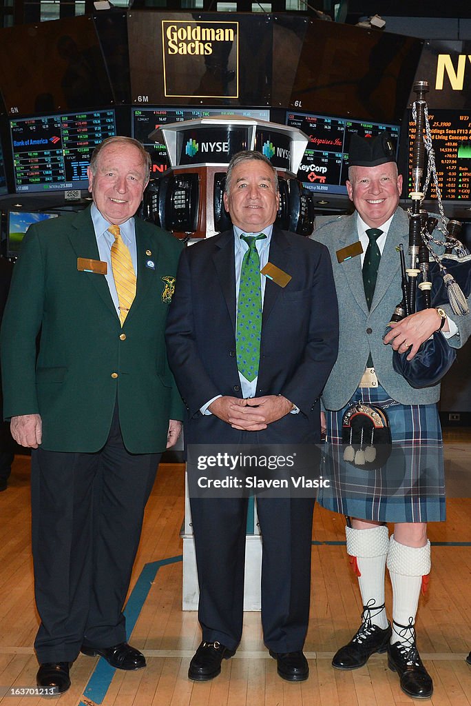 252nd New York City St. Patrick's Day Parade Grand Marshal Alfred E. Smith IV Rings The NYSE Closing Bell