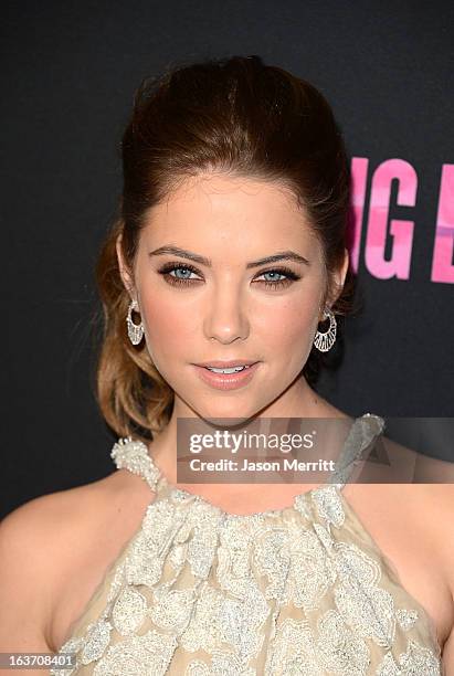 Actress Ashley Benson attends the "Spring Breakers" premiere at ArcLight Cinemas on March 14, 2013 in Hollywood, California.