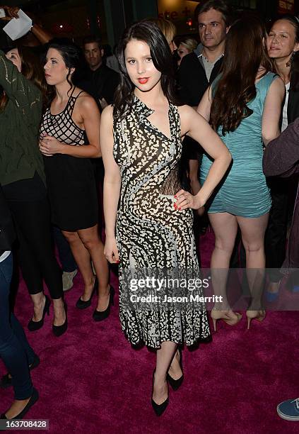 Actress Rachel Korine attends the "Spring Breakers" premiere at ArcLight Cinemas on March 14, 2013 in Hollywood, California.