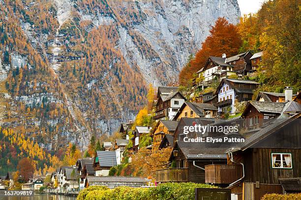 european mountain village - mountain village stock pictures, royalty-free photos & images