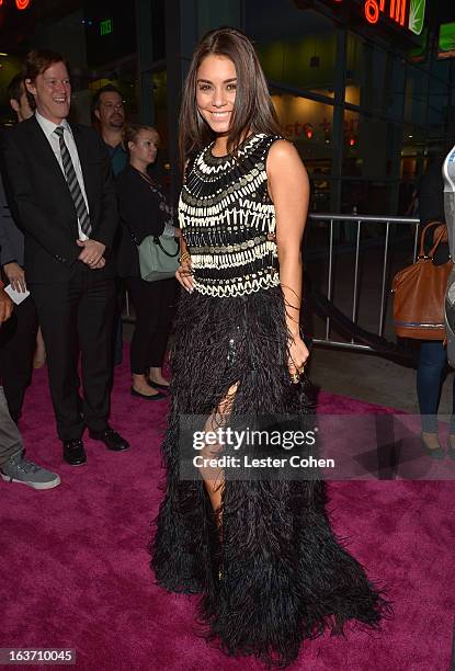 Actress Vanessa Hudgens attends the "Spring Breakers" Los Angeles Premiere at ArcLight Hollywood on March 14, 2013 in Hollywood, California.