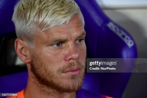 Aleksandr Kokorin of ACF Fiorentina during the UEFA Conference League Play-Off leg two match between ACF Fiorentina and SK Rapid Wien at Stadio...