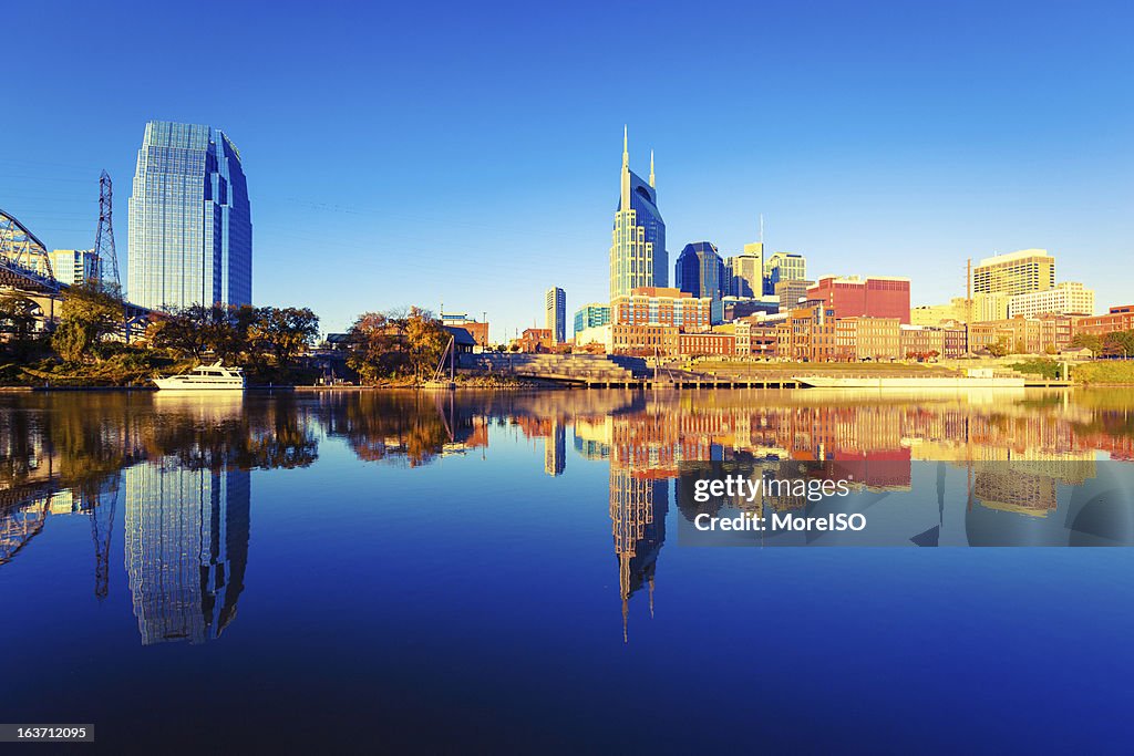 Nashville Skyline reflected in the Cumberland River