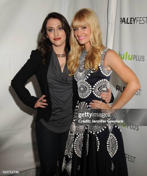 Actress Kay Dennings and Actress Beth Behrs attend the 30th Annual PaleyFest: The William S. Paley Television Festival Honors "2 Broke Girls" held at...