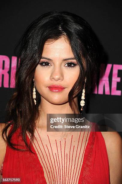 Actress Selena Gomez attends the "Spring Breakers" Los Angeles Premiere at ArcLight Hollywood on March 14, 2013 in Hollywood, California.